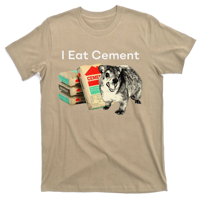 I Eat Cement Cursed Hyrax Funny Oddly Specific Dank Meme T-Shirt