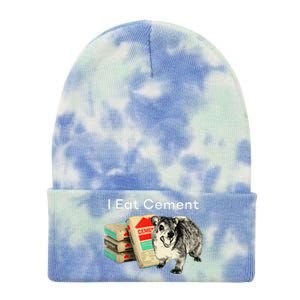 I Eat Cement Cursed Hyrax Funny Oddly Specific Dank Meme Tie Dye 12in Knit Beanie