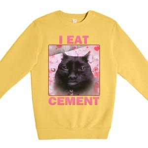 I Eat Cement Cat Premium Crewneck Sweatshirt