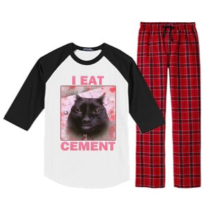 I Eat Cement Cat Raglan Sleeve Pajama Set