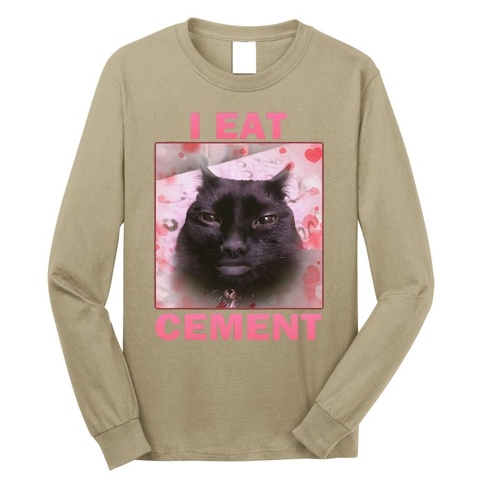 I Eat Cement Cat Long Sleeve Shirt