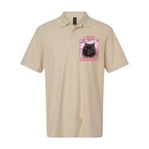 I Eat Cement Cat Softstyle Adult Sport Polo