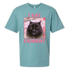 I Eat Cement Cat Sueded Cloud Jersey T-Shirt