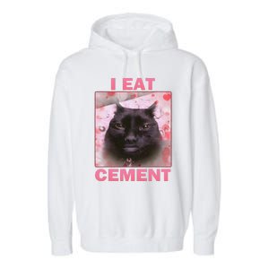 I Eat Cement Cat Garment-Dyed Fleece Hoodie