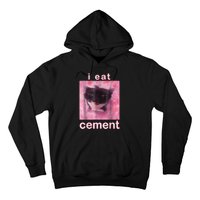 I Eat Cement Cursed Cat Funny Oddly Specific Dank Meme Hoodie