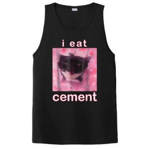 I Eat Cement Cursed Cat Funny Oddly Specific Dank Meme PosiCharge Competitor Tank