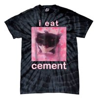 I Eat Cement Cursed Cat Funny Oddly Specific Dank Meme Tie-Dye T-Shirt