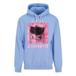 I Eat Cement Cursed Cat Funny Oddly Specific Dank Meme Unisex Surf Hoodie