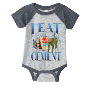 I Eat Cement Cursed Cat Funny Oddly Specific Meme Infant Baby Jersey Bodysuit