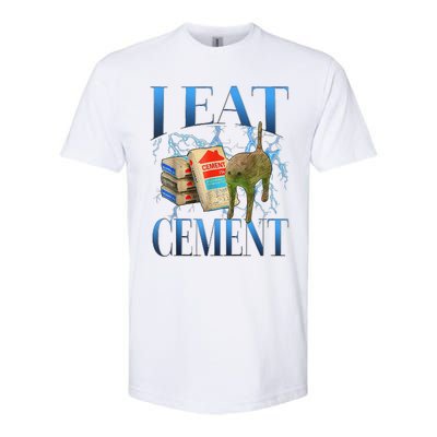 I Eat Cement Cursed Cat Funny Oddly Specific Meme Softstyle® CVC T-Shirt