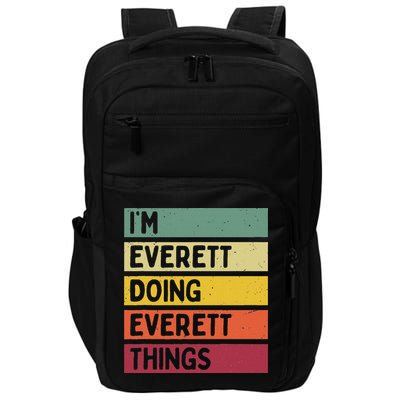 IM Everett Doing Everett Things Funny Personalized Quote Impact Tech Backpack