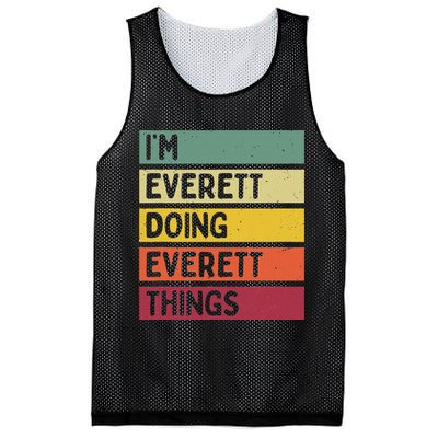 IM Everett Doing Everett Things Funny Personalized Quote Mesh Reversible Basketball Jersey Tank
