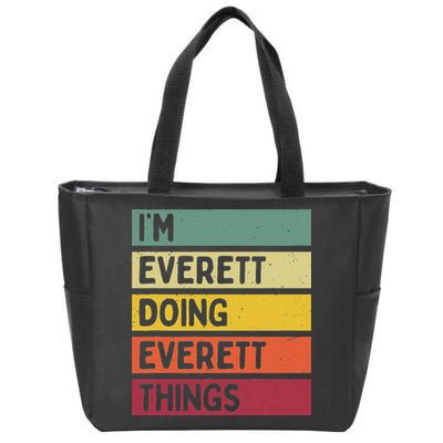 IM Everett Doing Everett Things Funny Personalized Quote Zip Tote Bag