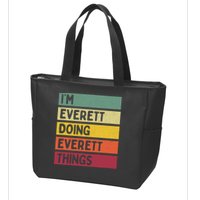 IM Everett Doing Everett Things Funny Personalized Quote Zip Tote Bag