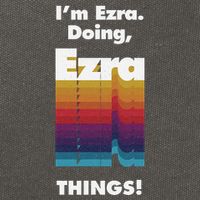 I'm Ezra Doing Ezra Things Funny Birthday Name Grunge Cotton Canvas Backpack
