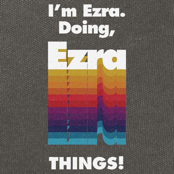 I'm Ezra Doing Ezra Things Funny Birthday Name Grunge Cotton Canvas Backpack