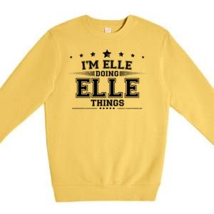 Im Elle Doing Elle Things Premium Crewneck Sweatshirt