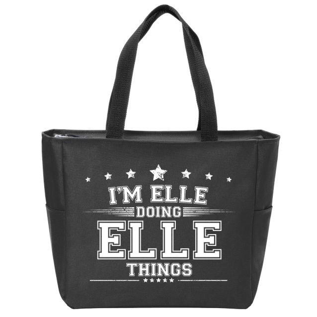 Im Elle Doing Elle Things Zip Tote Bag
