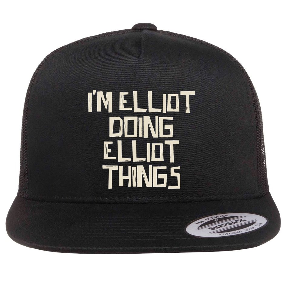 IM Elliot Doing Elliot Things Flat Bill Trucker Hat