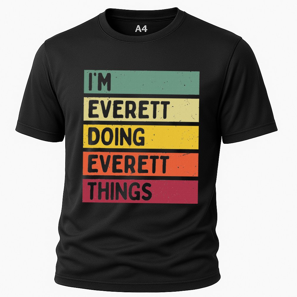 IM Everett Doing Everett Things Funny Personalized Quote Cooling Performance Crew T-Shirt