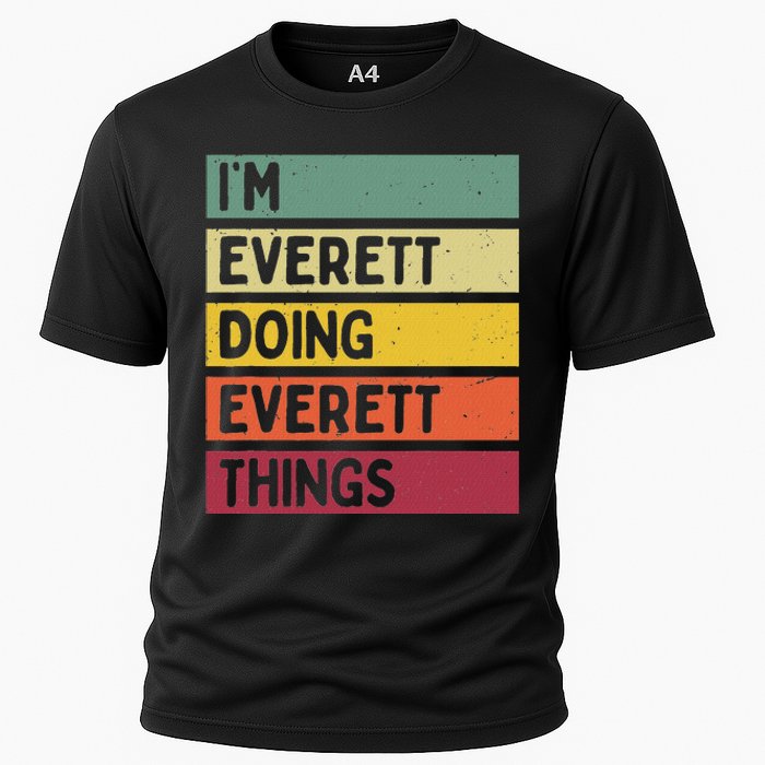 IM Everett Doing Everett Things Funny Personalized Quote Cooling Performance Crew T-Shirt