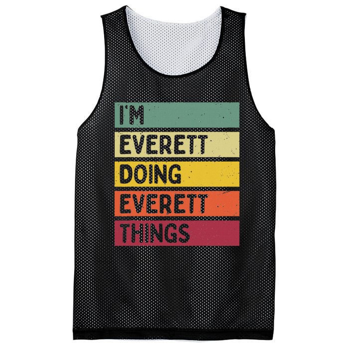 IM Everett Doing Everett Things Funny Personalized Quote Mesh Reversible Basketball Jersey Tank