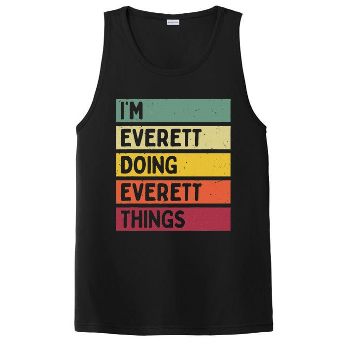 IM Everett Doing Everett Things Funny Personalized Quote PosiCharge Competitor Tank