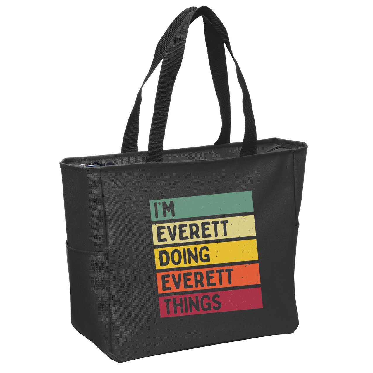 IM Everett Doing Everett Things Funny Personalized Quote Zip Tote Bag