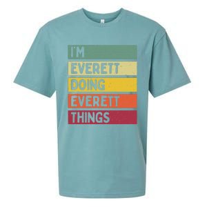 IM Everett Doing Everett Things Funny Personalized Quote Sueded Cloud Jersey T-Shirt