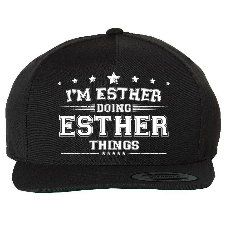 Im Esther Doing Esther Things Wool Snapback Cap
