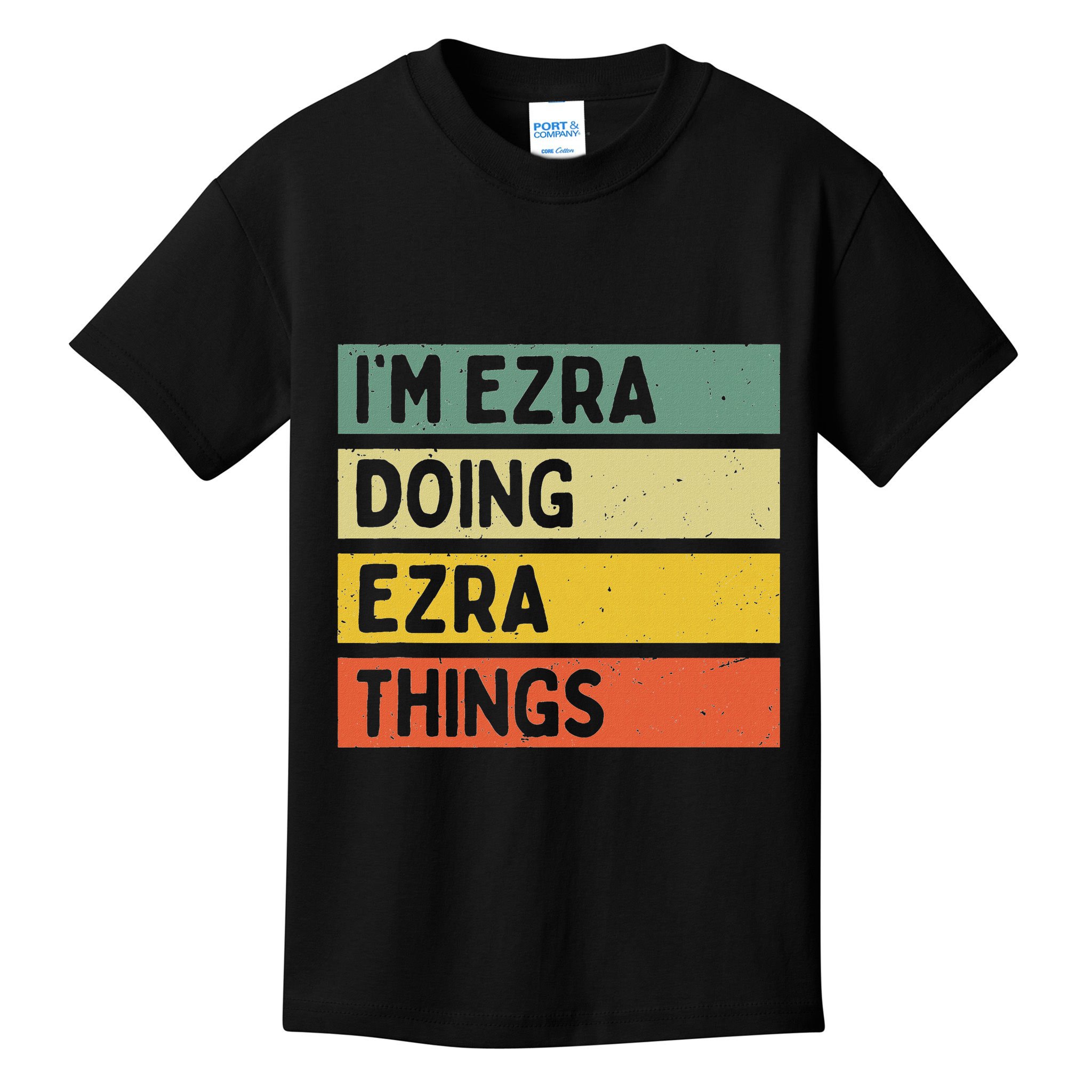 IM Ezra Doing Ezra Things Funny Personalized Quote Kids T-Shirt