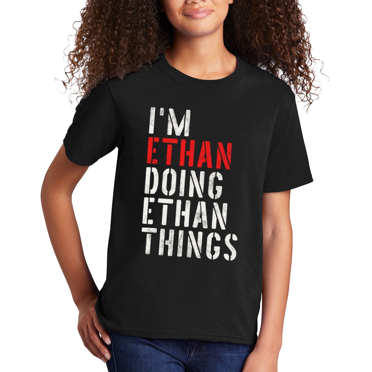 I'm Ethan Doing Ethan Things First Name Ethan Kids T-Shirt