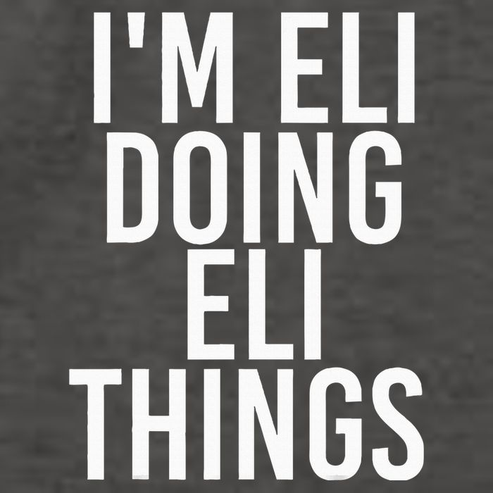 IM Eli Doing Eli Things Funny Birthday Name Gift Idea Vector Backpack