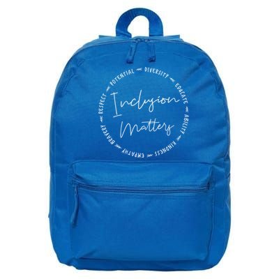 Inclusion Empathy Diversity Respect Matters Gift 16 in Basic Backpack