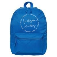 Inclusion Empathy Diversity Respect Matters Gift 16 in Basic Backpack