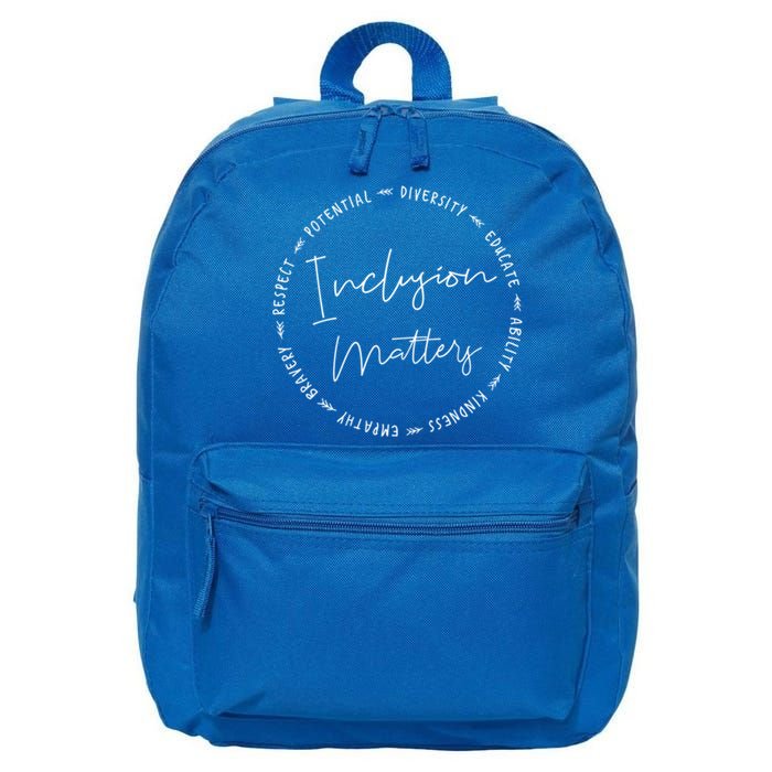 Inclusion Empathy Diversity Respect Matters Gift 16 in Basic Backpack