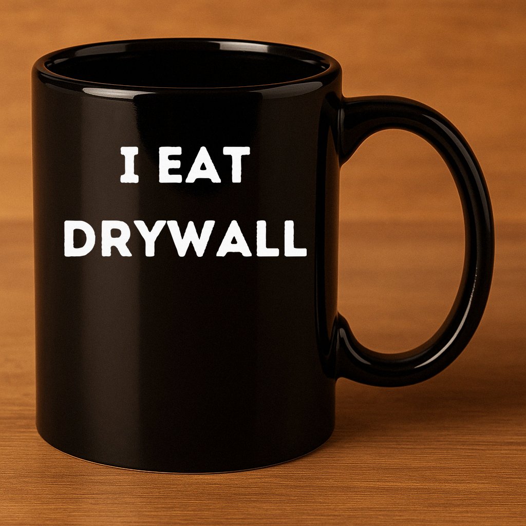 I Eat Drywall 11oz C Handle Ceramic Mug