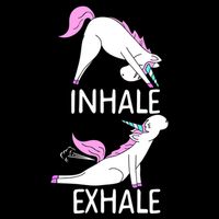 Inhale Exhale Funny Farting Unicorn Yoga Meme Gift Drawstring Bag