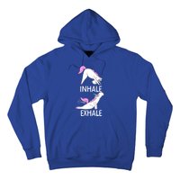 Inhale Exhale Funny Farting Unicorn Yoga Meme Gift Hoodie