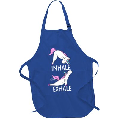 Inhale Exhale Funny Farting Unicorn Yoga Meme Gift Apron