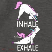 Inhale Exhale Funny Farting Unicorn Yoga Meme Gift Vector Backpack