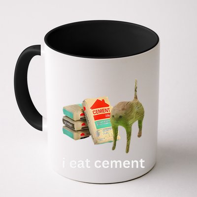 I Eat Funny Cement Cat Cursed Meme Mug