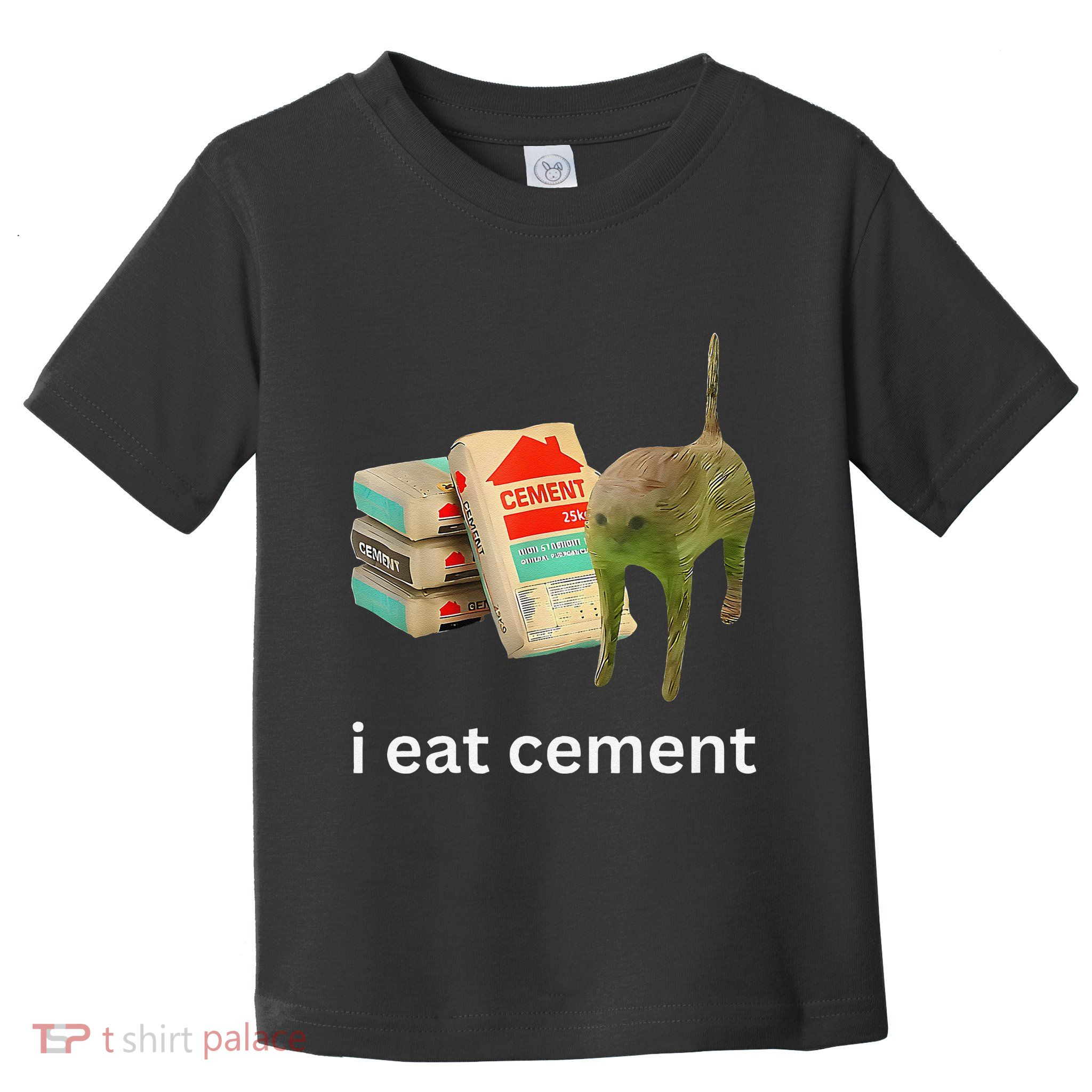 I Eat Funny Cement Cat Cursed Meme Toddler T-Shirt