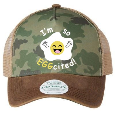 Im Eggcited Funny Humor Legacy Tie Dye Trucker Hat