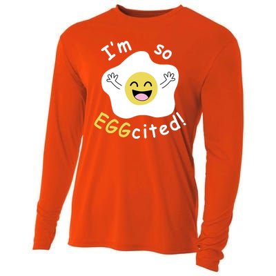 Im Eggcited Funny Humor Cooling Performance Long Sleeve Crew