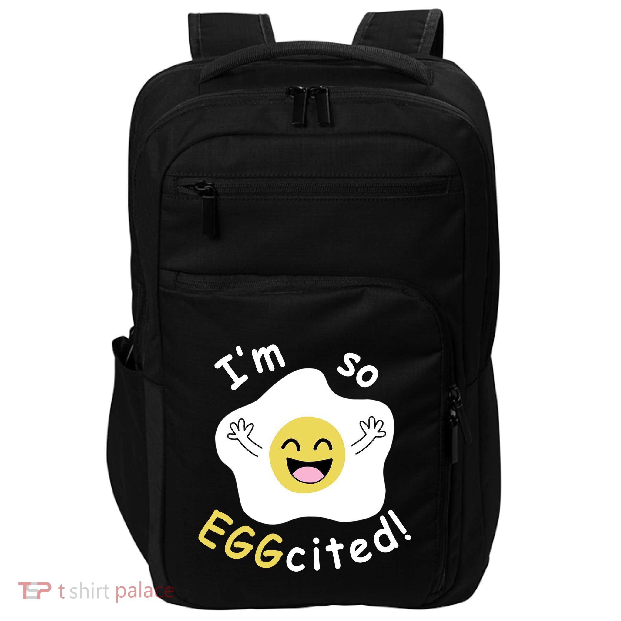 Im Eggcited Funny Humor Impact Tech Backpack