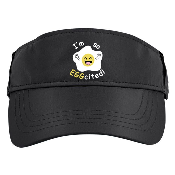 Im Eggcited Funny Humor Adult Drive Performance Visor