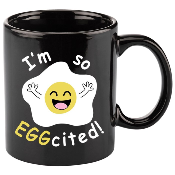 Im Eggcited Funny Humor 11oz C Handle Ceramic Mug
