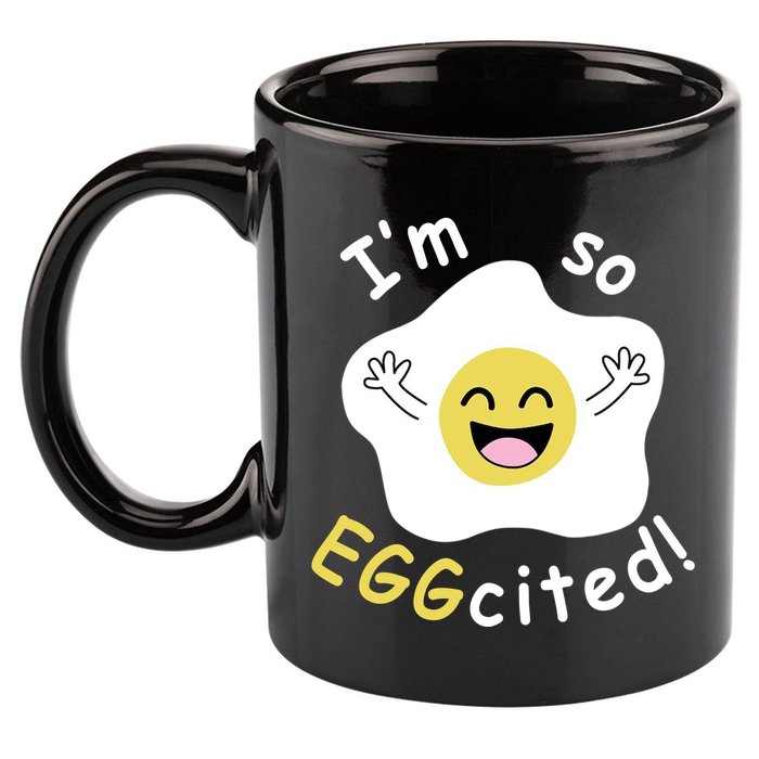 Im Eggcited Funny Humor 11oz C Handle Ceramic Mug