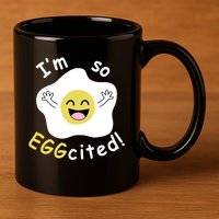 Im Eggcited Funny Humor 11oz C Handle Ceramic Mug